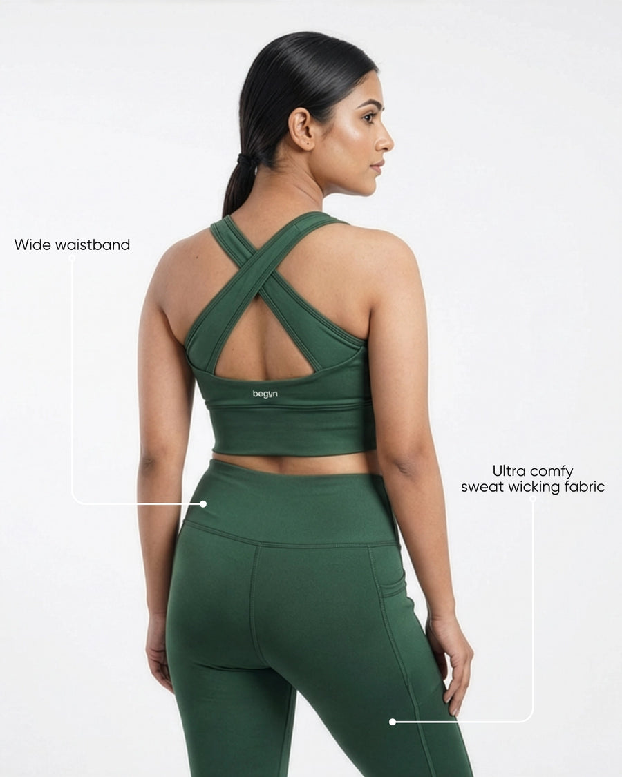 Leap Ankle Length Leggings Sage