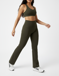 On The Move Flared Leggings Charcoal Green