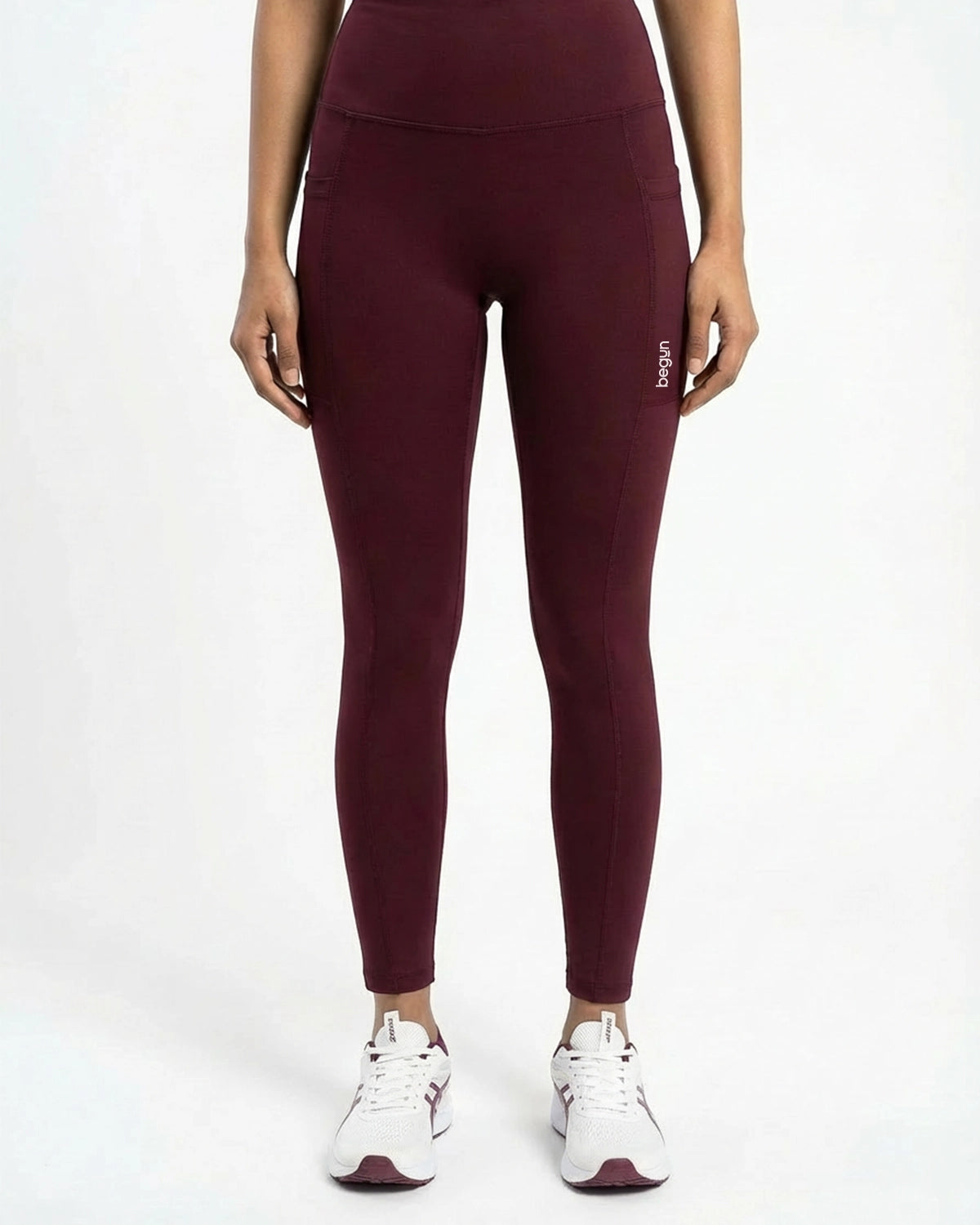 Leap Ankle Length Leggings Wine