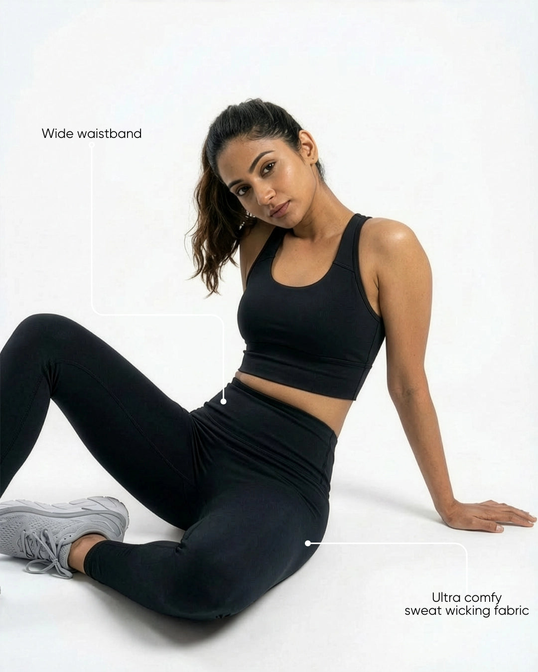 Leap Ankle Length Leggings Black