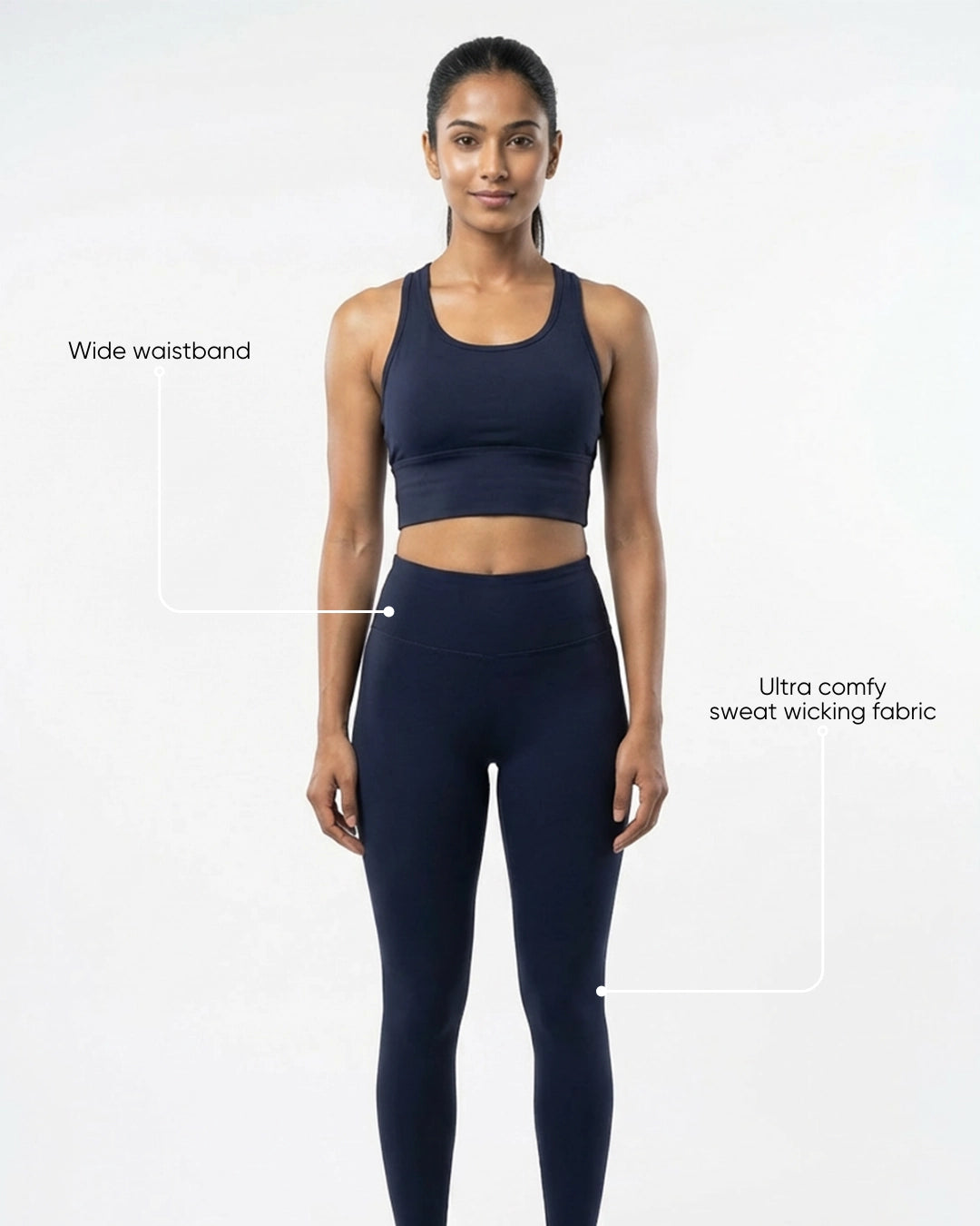Leap Ankle Length Leggings Midnight Navy