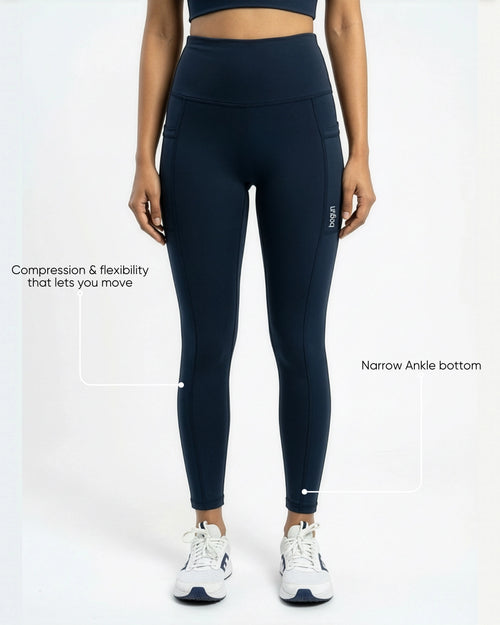 Leap Ankle Length Leggings Midnight Navy