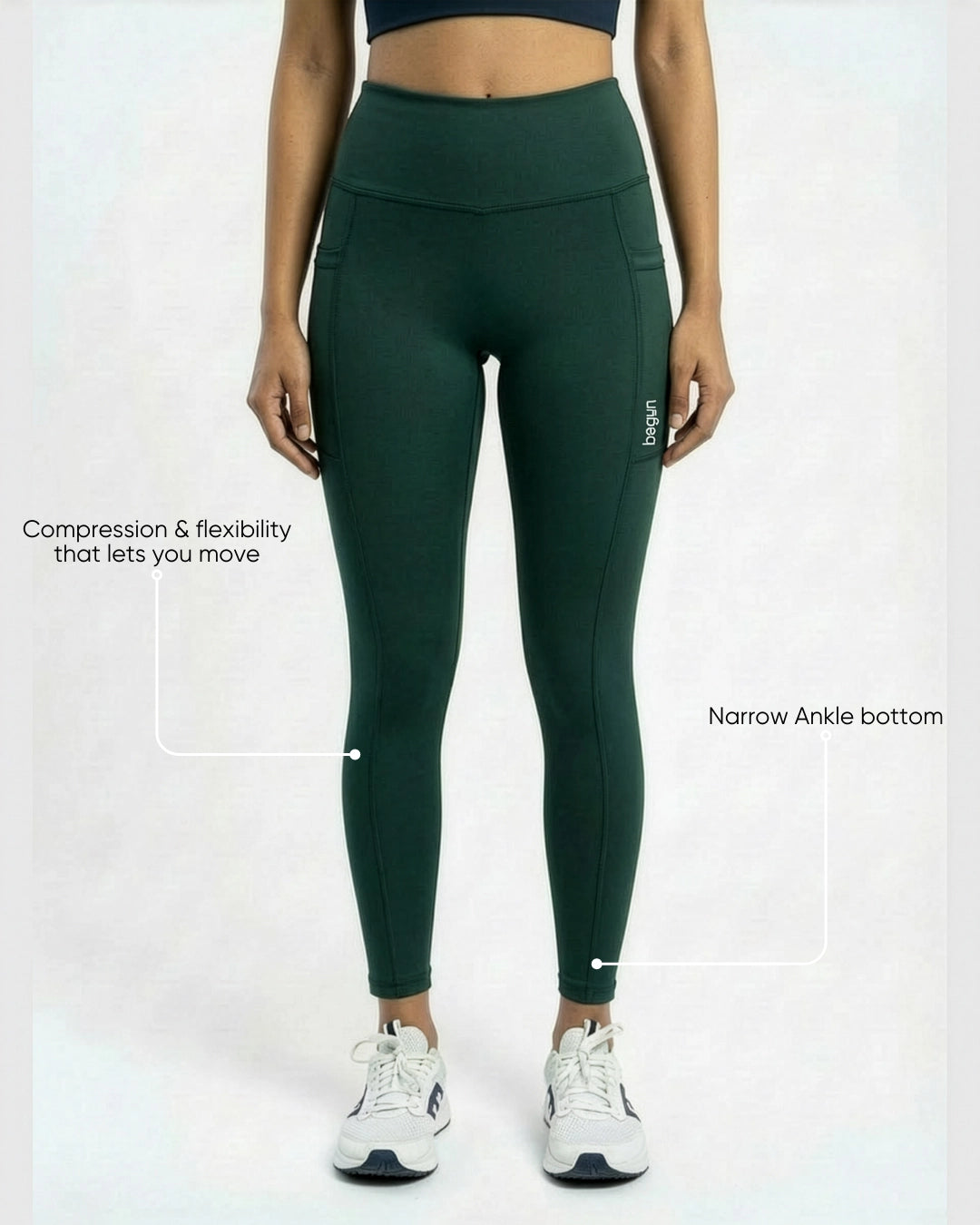 Leap Ankle Length Leggings Sage