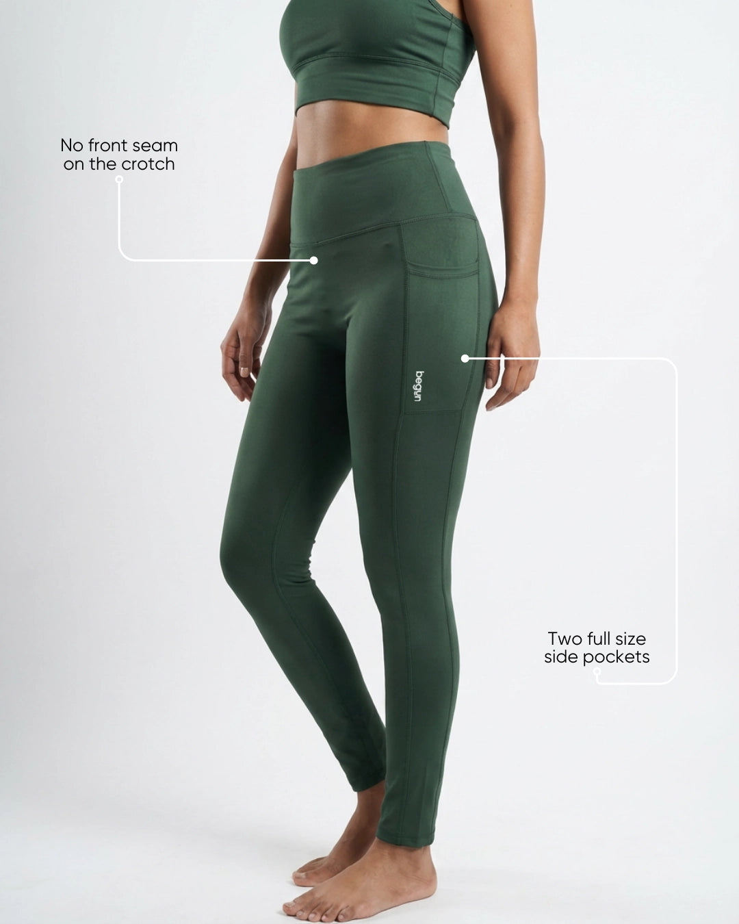 Leap Ankle Length Leggings Sage