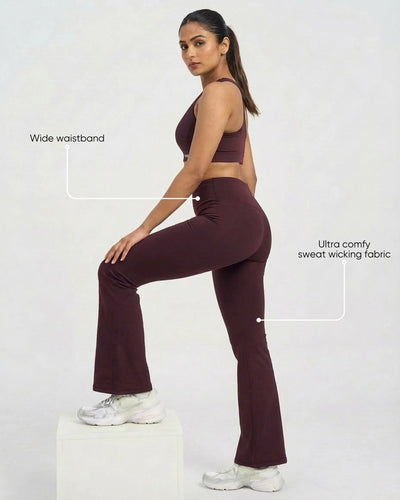 Muse Flared Leggings Wine