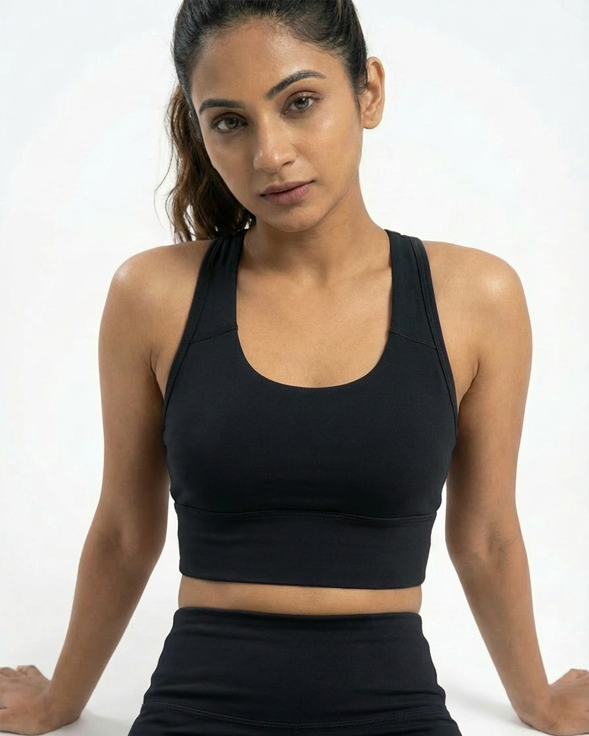 Power Crisscross Sports Bra Black