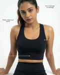 Power Crisscross Full Coverage Sports Bra Black