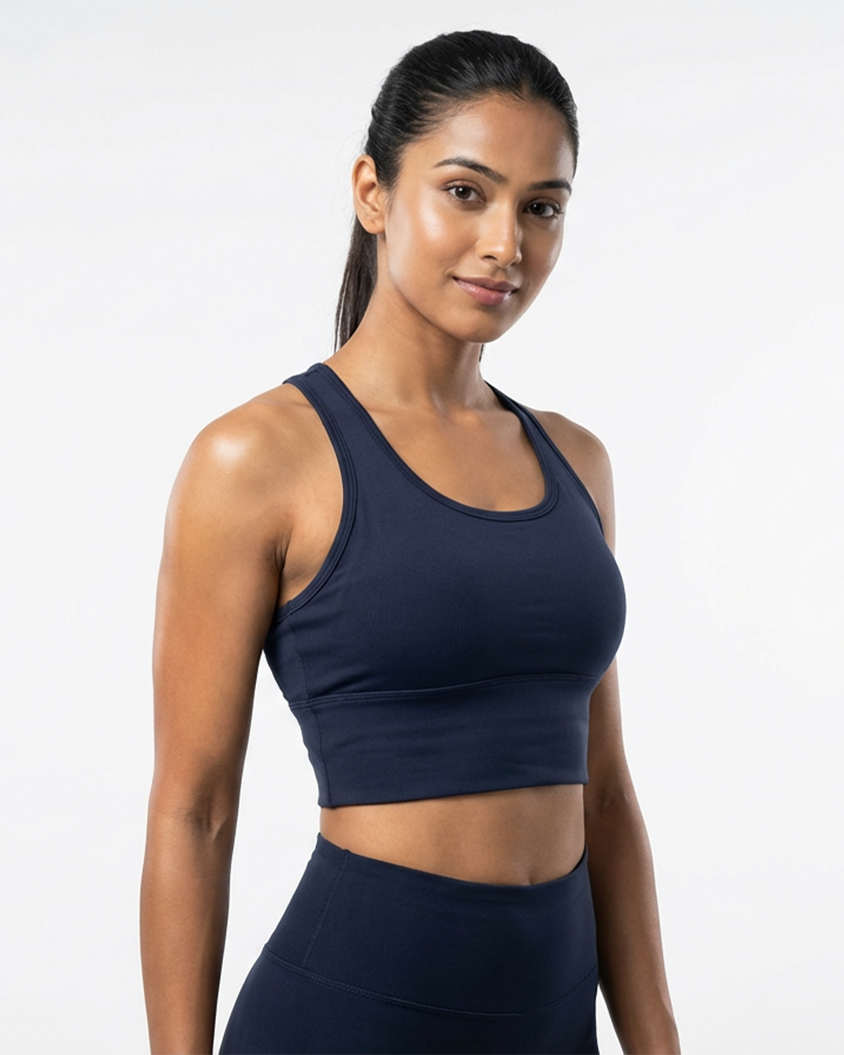 Power Crisscross Sports Bra Midnight Navy