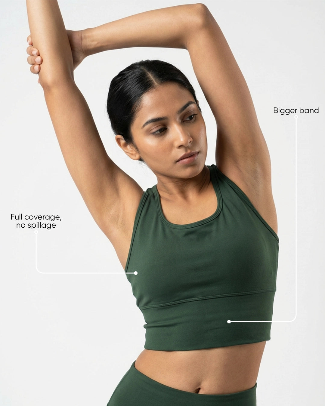 Power Crisscross Full Coverage Sports Bra Sage