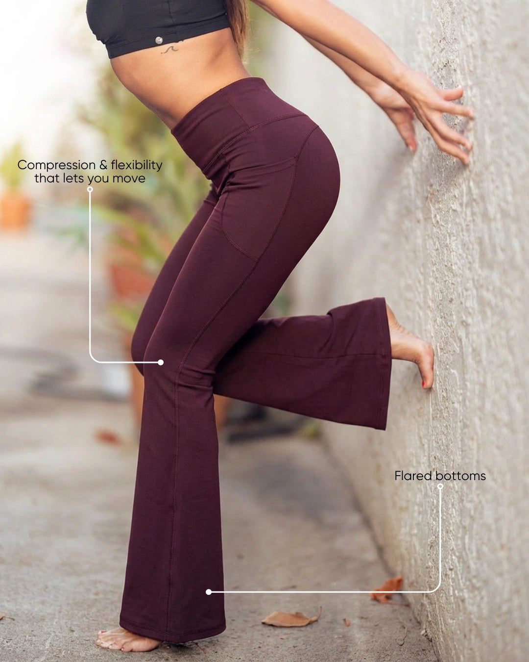 Muse Flared Leggings Wine