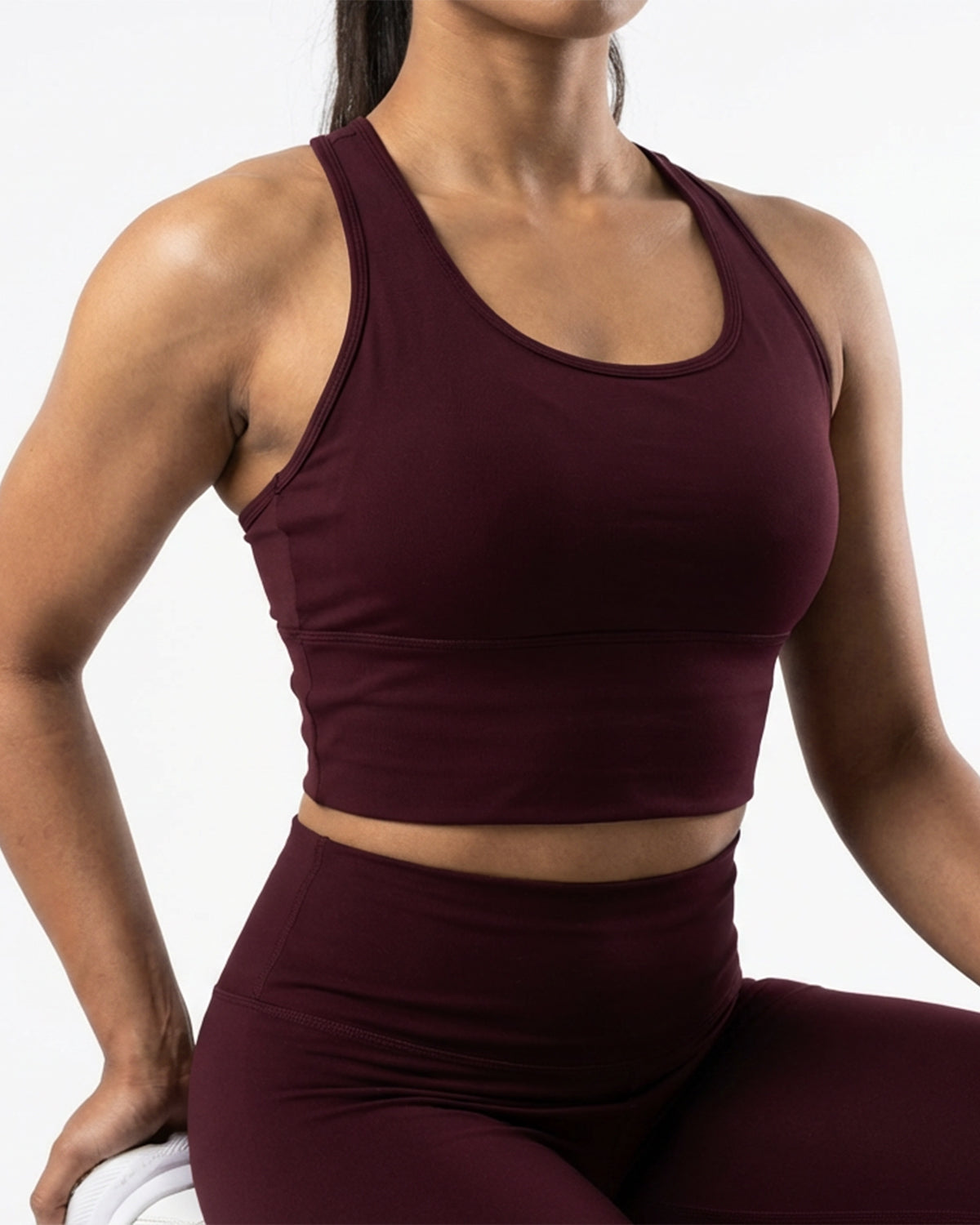 Power Crisscross Sports Bra Wine